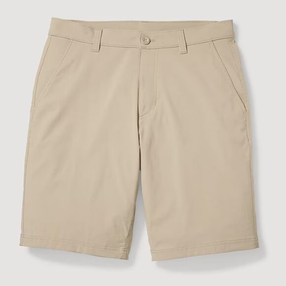 Eddie Bauer Travex Men's Tan Khaki Back Zipper Pockets Pant Shorts Size 38 - Picture 1 of 9